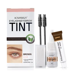 ICONSIGN Eyelash Tint Eyebrow Tint Kit Waterproof 15 Mins Fast Dye Brow Enhance Brow Dye Lash Can Keep Long Lasting Makeup Tools