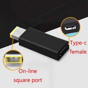 Chargeur USB PD Type C femelle vers mâle carré, adaptateur d'alimentation cc pour Lenovo