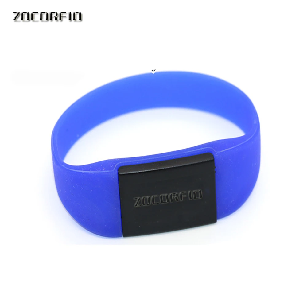 125KHZ/13.56MHZ Rewritable RFID Bracelet Silicone Wristband Watch Copy Clone Blank Card In Access Control Card