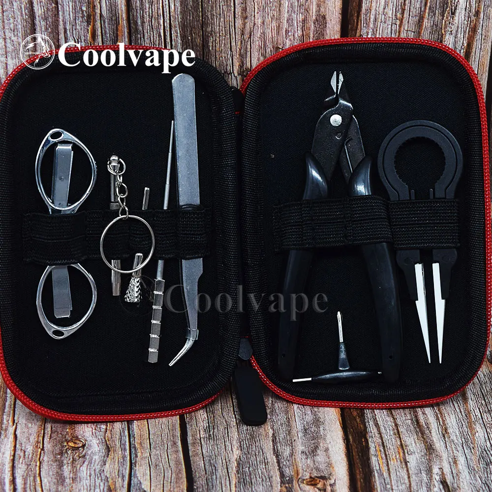 X9 Mini Cuộn Dây DIY Bộ Túi Vape Dụng Cụ Chủ DIY Bộ Phù Hợp Với Qp Kali Rda Cho RDA RTA Atomizer Xây Dựng Lại xe Tăng E Cigarettte