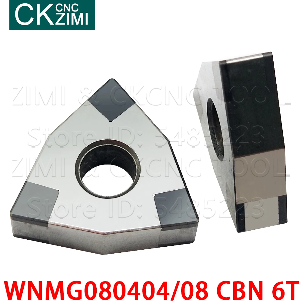WNMG080404 CBN 6T WNMG080408 CBN 6T Boron Nitrida Pisau Mengubah Sisipan Karbida Mengubah Cutting CNC Logam Mesin Bubut Alat untuk Baja
