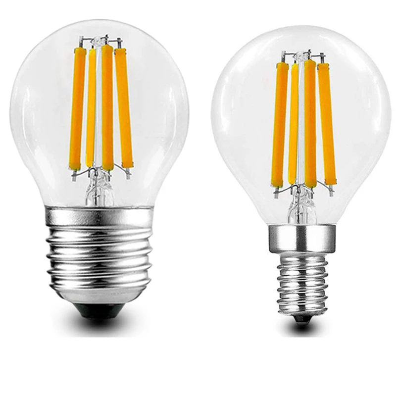 E27 E14 Retro Edison ​LED Filament Bulb Lamp 220V-240V 4W 8W 12W 16W Light Bulb G45 Glass Bulb Vintage Candle Light