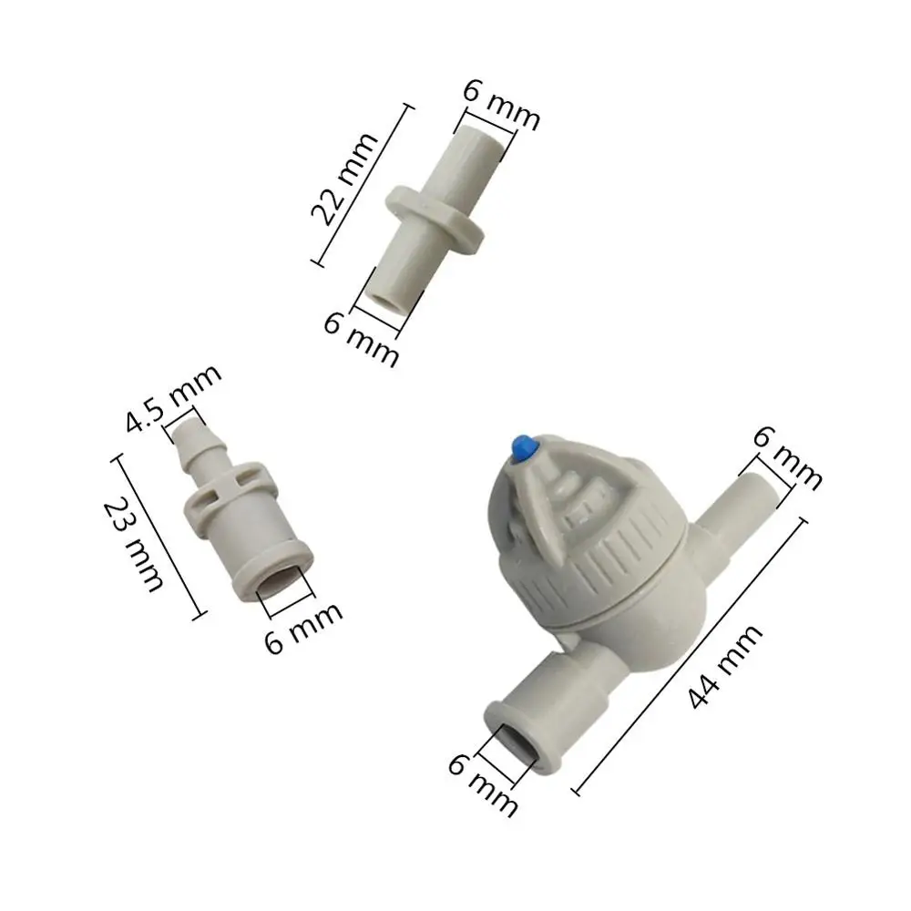 5Set Cross 0.5mm Orifice Atomizing Misting Nozzle Garden Farm Irrigation Greenhouse humidification cooling landscaping Sprinkler