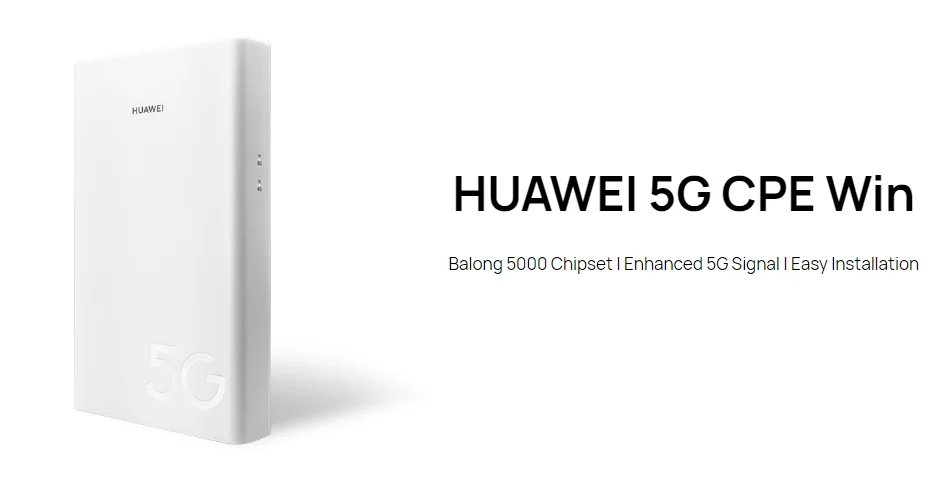 Unlocked Huawei 5G CPE WIN H312-371 Outdoor Router GE Lan Port Balong 5000 NSA SA 4G/5G CPE Modem Router Waterproof Support POE