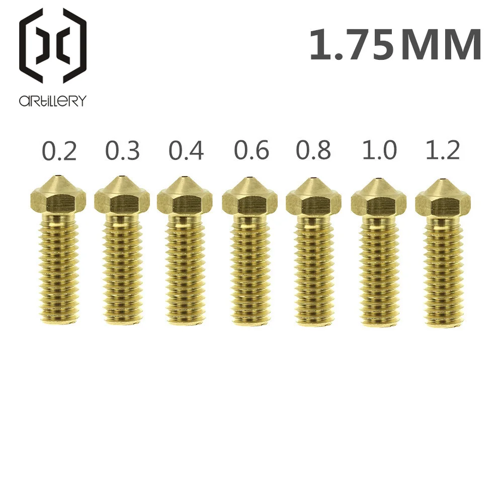 

Artillery 3D Printer Original Volcano Nozzle 0.2/0.3/0.4/0.6/0.8/1.0/1.2mm For 1.75mm Filament