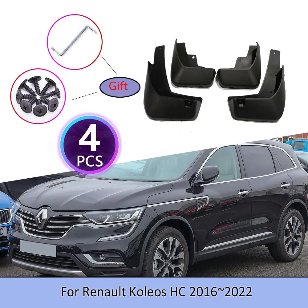 

4PCS Car Mudguards For Renault Koleos HC 2016~2022 Screw Cladding Splash Plastic Durable Flaps Mudflap Wheel Flap Accessories