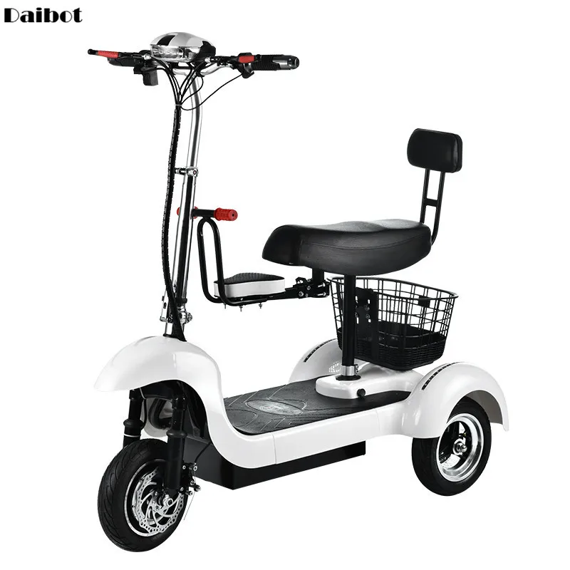 Powerful Electric Scooter 3 Wheel Electric Scooters 12'' Electric Tricycle Adult With Child Seat 500W 35KM/H