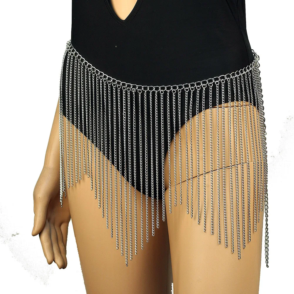 أزياء المرأة البطن سلسلة الشاطئ القوطي الديكور الاتجاه الإناث شرابة مجوهرات للجسم اكسسوارات النساء حزب مثير الخصر سلاسل