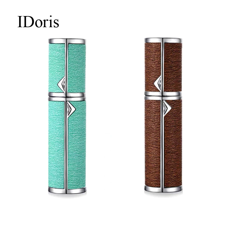 

IDoris 5ML Portable Refillable Perfume Bottle Aluminum Refillable Travel Perfume Atomizer Mini Glass Spray Bottle Empty 2PC