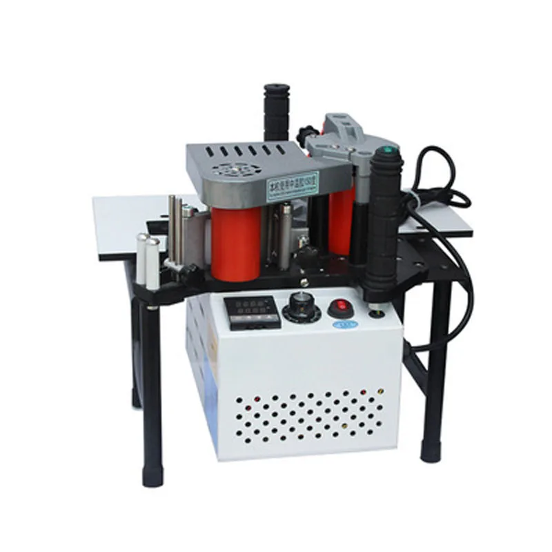 1100W Small Manual Edge Banding Machine Double Side Gluing Portable Edge Bander Woodworking Edge Banding Machine 220V