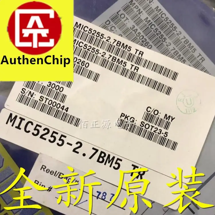 10pcs 100% orginal new in stock MIC5255-2.7BM5TR SMD SOT23-5 screen printing LW27 LDO regulator chip