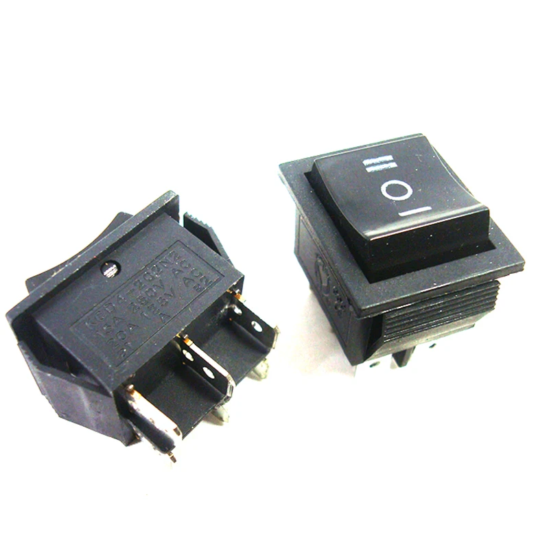 50pcs Rocker Switch Power Switch Boat 3 Position 6Pin Button Latching  KCD4 16A 250VAC/ 20A 125VAC On-Off-on