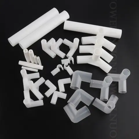 PE 커넥터 플라스틱 PE 조인트 옷장 신발 랙 텐트 10/20/100 개, DIY 해골 튜브 피팅 파이프 어댑터