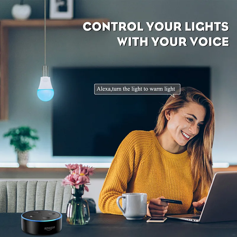 Tuya الذكية ضوء واي فاي لمبة 9 واط اللون تغيير RGB LED لمبة E27 100-265 فولت عكس الضوء الموقت وظيفة ماجيك لمبة ل اليكسا جوجل المنزل