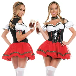 Carnival Oktoberfest Dirndl Costume Germany Beer Maid Tavern Wench Waitress Outfit Cosplay Halloween Fancy Party Dress