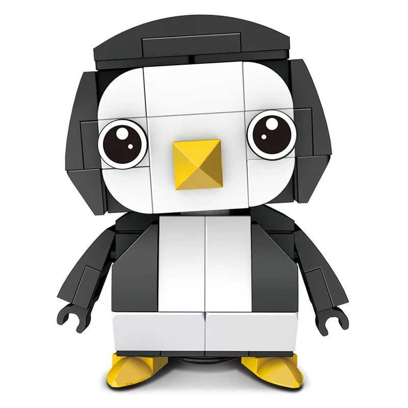 Animals Figure Building Blocks Penguin Cow Owl Koala Flamingos Corgi Sea lions Shiba inu girl toys for childrens kids party gift