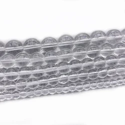 Crystal White Transparent Glass Ball Beads Optional 4/6 / 8/10 / 12 mm Suitable for Bracelet DIY Jewelry Making