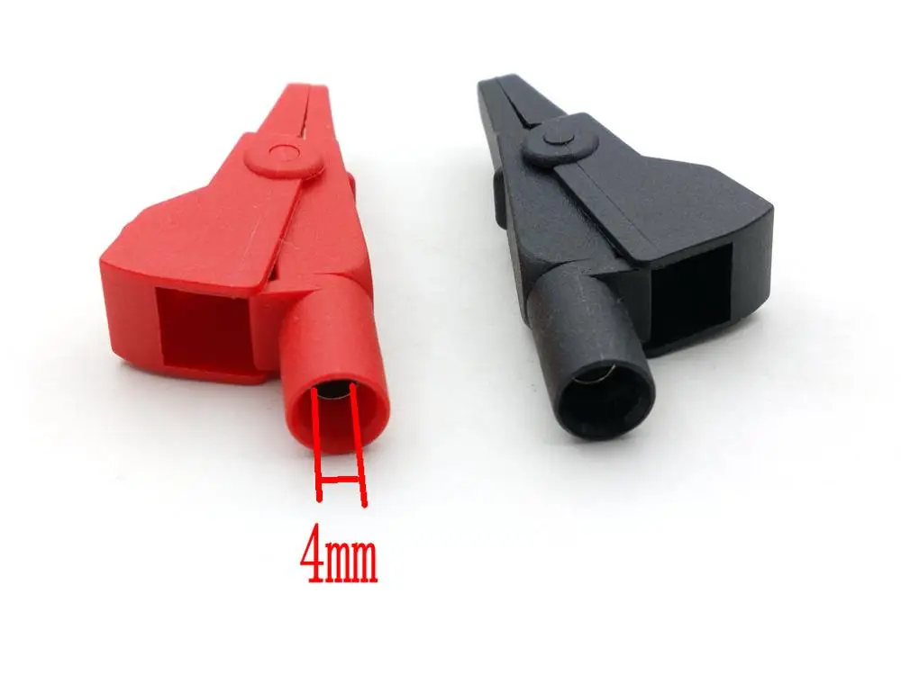 2PCS Insulated Alligator Clip 4mm Banana Female connector Meter Test Probe 10A/30V AC-60V DC