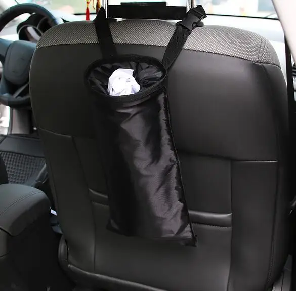 Car Foldable Seat Back Storage Trash Bag Cover Trunk Organizer Bag Multi-use Oxford Automobile Box Phone Book Drink Holder