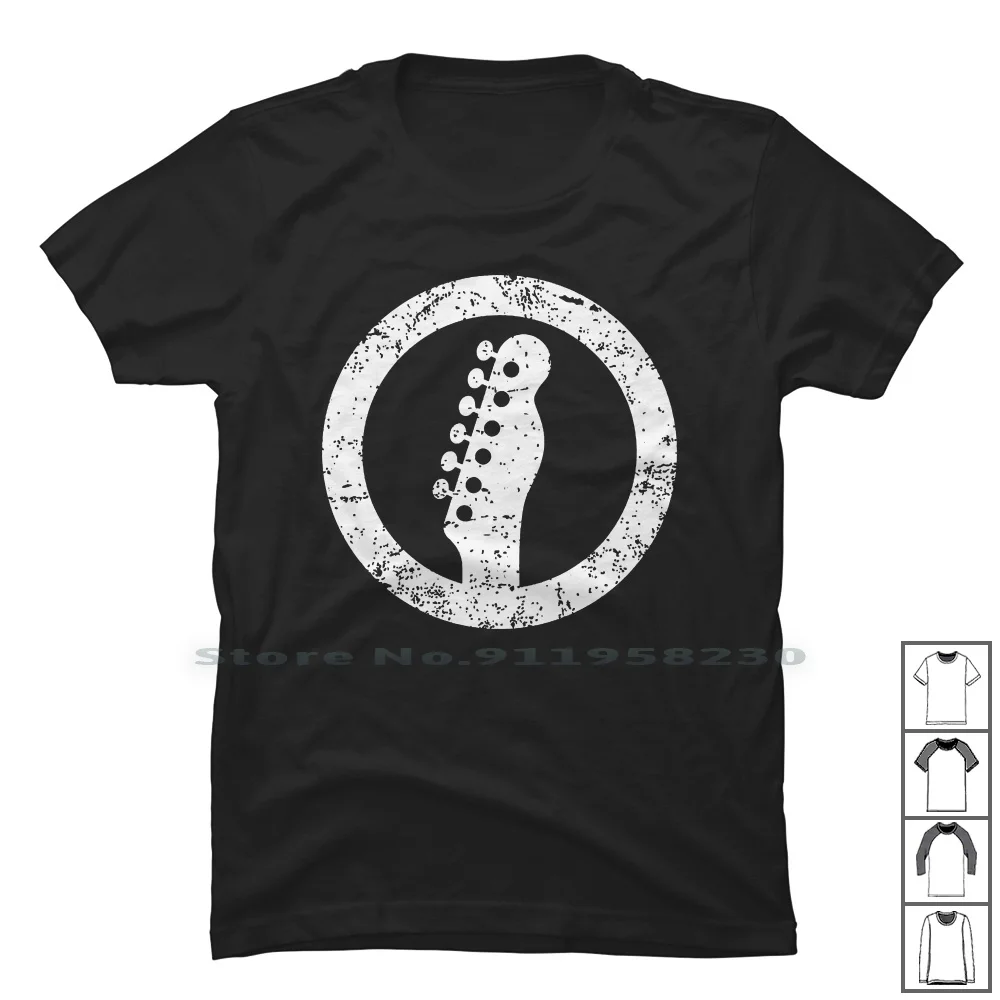 Telecaster Headstock T Shirt 100% Cotton Popular Guitar Stock Music Heads Some Cast Logo Head Ast Hot To