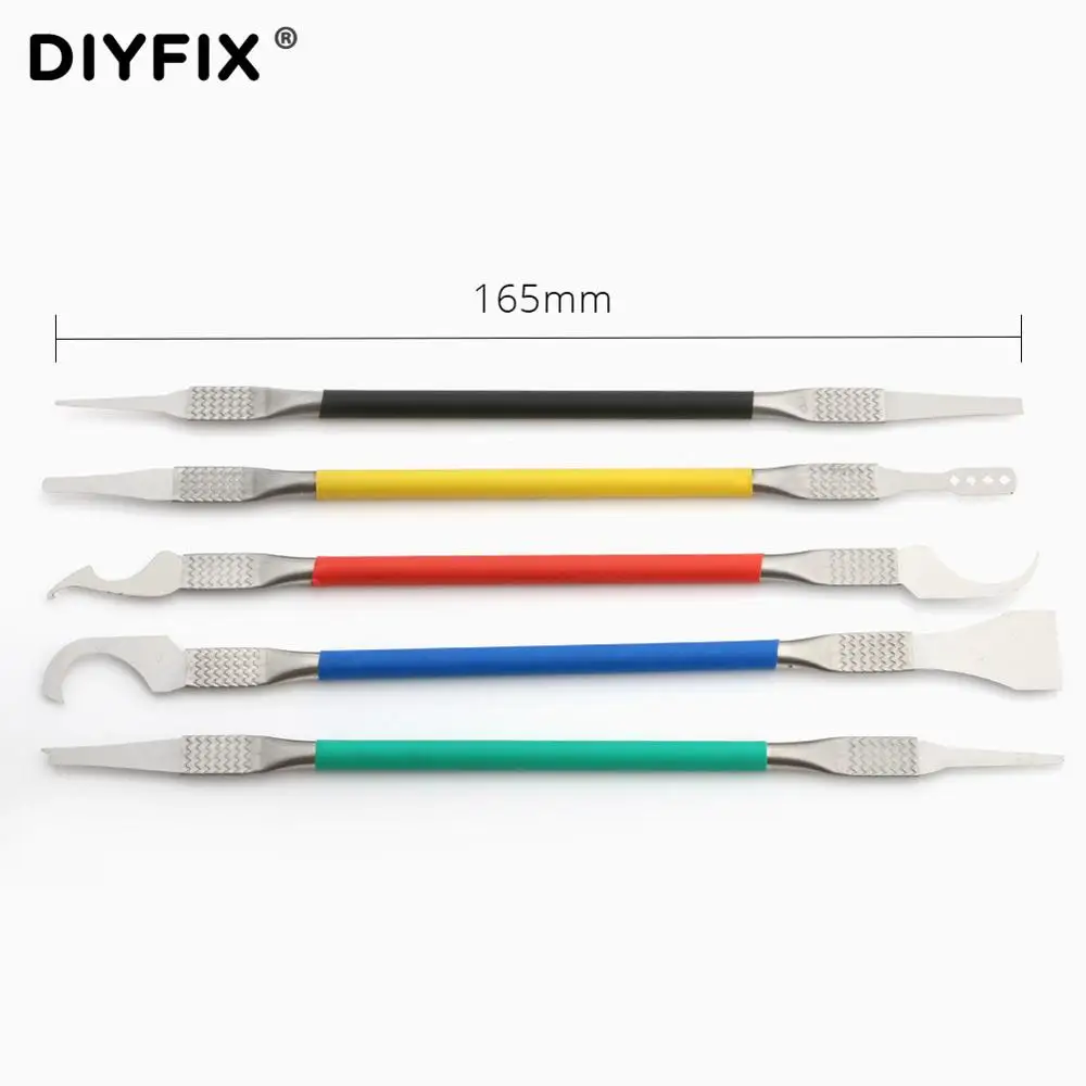 DIYFIX 5 in 1 IC Chip Repair Thin Knife Blade Tool BGA CPU Pry Remover for iPhone Processors NAND Flash Mainboard Repair Tool