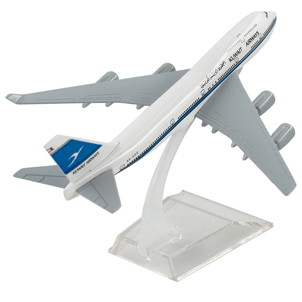 1/400 Scale Aircraft Boeing 747 Kuwait Airways 16cm Alloy Plane B747 Model Toys Children Kids Gift for Collection