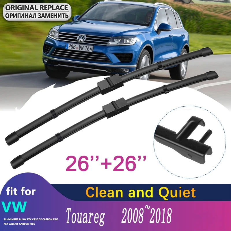 Car Wiper Blade for VW Volkswagen Touareg 7P 7L 2008~2018 Front Windshield Wipers Car Goods 2010 2011 2012 2015 2016 2017