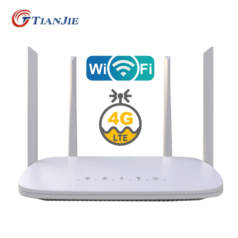 TIANJIE LC116 4G LTE Router wifi modem 4G 4 RJ45 Ports Quad external antennas unlocked GSM UMTS FDD TDD with sim card slot