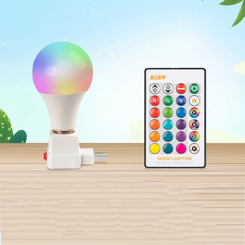 LED RGB Light Bulb E27 80-265V 10W 15W or 20W with IR Remote Control 16 Colors 2835 SMD Dimmable Smart Home Lighting Fixtures