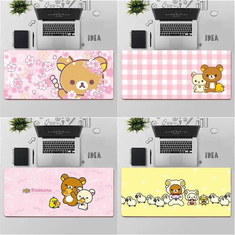 

FHNBLJ Top Quality Cute Rilakkuma Bear Natural Rubber Gaming mousepad Desk Mat Free Shipping Large Mouse Pad Keyboards Mat