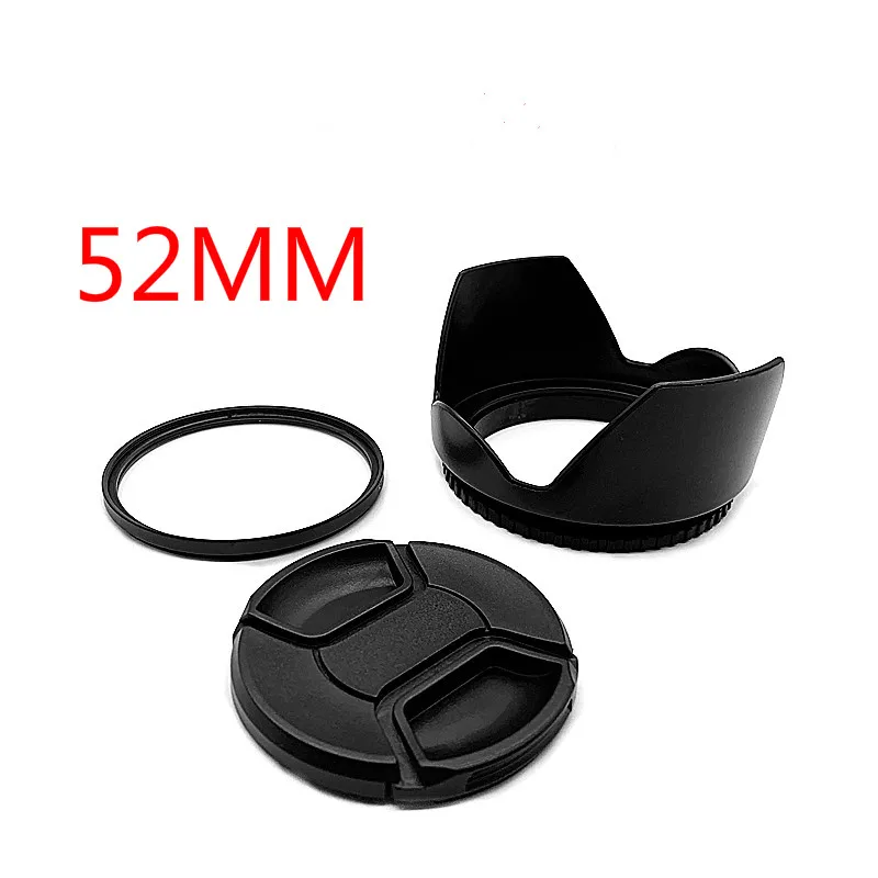 52mm Lens Hood Cap UV Filter for Panasonic DMC FZ100 FZ40 FZ45 G2 G10