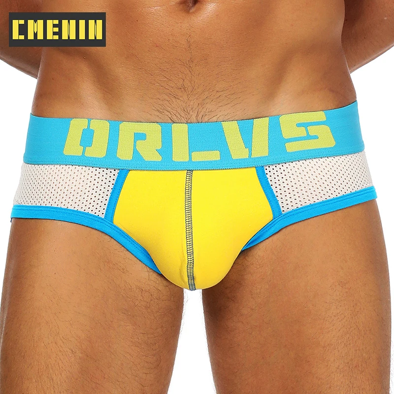 CMENIN Mesh Briefs Men Underwear Cotton Camouflage Gay Men Underpants Cueca Male Panties Lingeries OR155