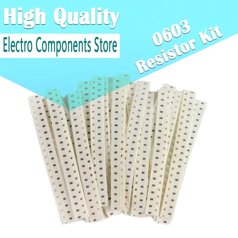 660Pcs 33ValuesX2 0Pcs 0603 Widerstand Kit Assorted 1R zu 1M ohm 1% SMD Probe Kit DIY 3,3 R 5,1 R 10R 47R 62R 82R 1K 10K 33K 43K 51K
