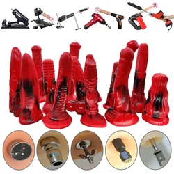 Sex Machine Attachment Senior Silicone Accessories Animal Red Dildos Anal Plug Strange Tentacle Penis Love Products 3XLR Quick