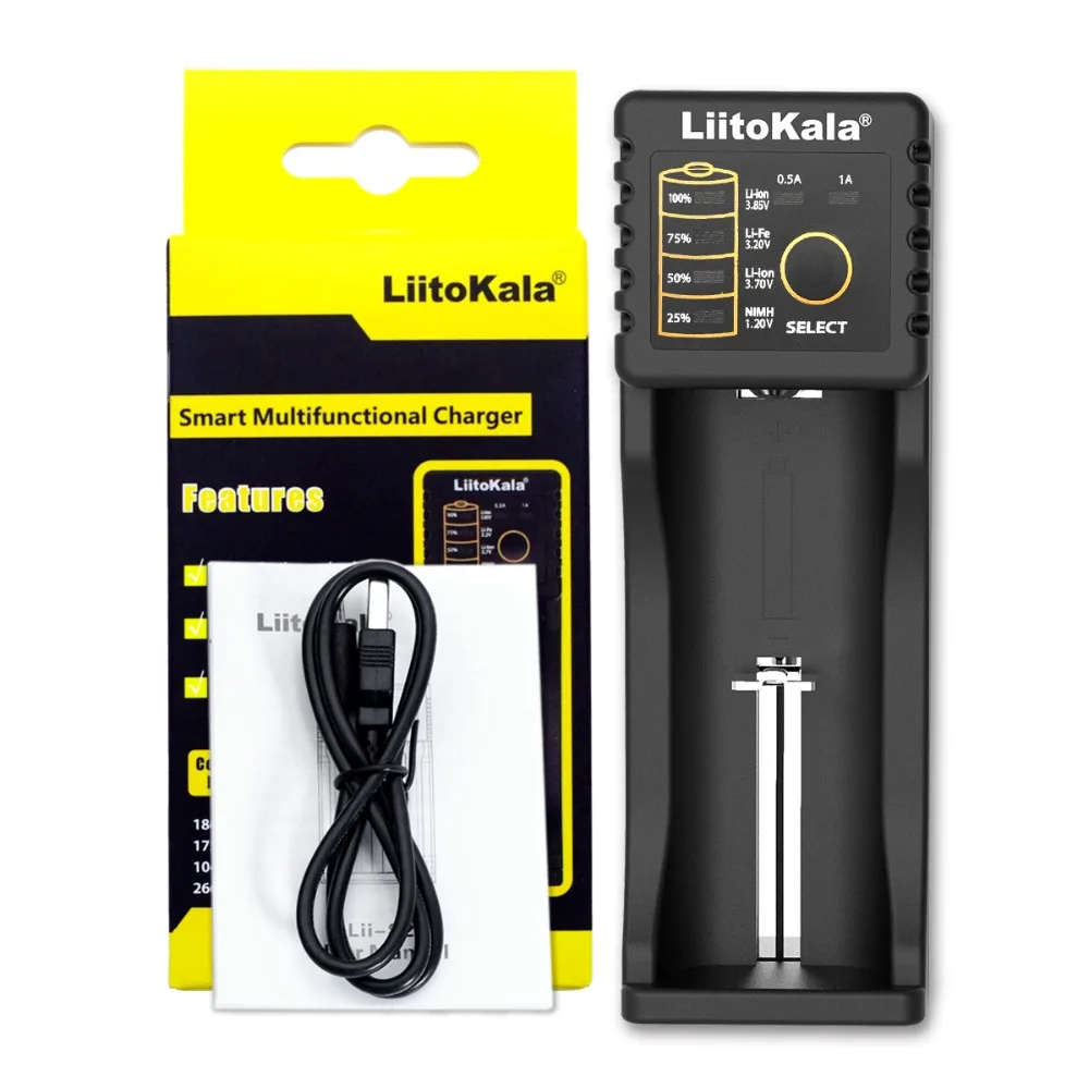 Liitokala Lii-S1 LCD 18650 18350 18500 16340 21700 20700 14500 26650 1.2 V 3.7V 4.2V AA AAA NiMH شاحن بطارية ليثيوم