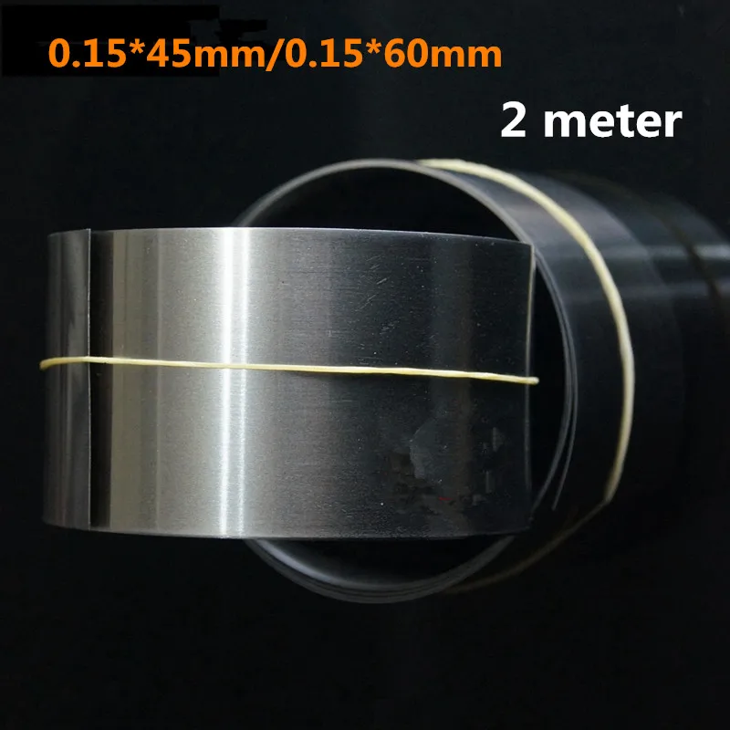 

2 Meter 18650/26650/32650 Battery Spot Welder Nickel Belt 0.15*45mm/0.15*60mm Nickel Plated Steel Strip Connecting Nicke Piece