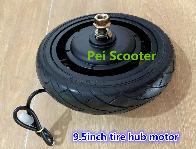 

9.5 inch DC double axles brushless gearless hub wheel Electric scooter motor with 9.5-2 tyre phub-236