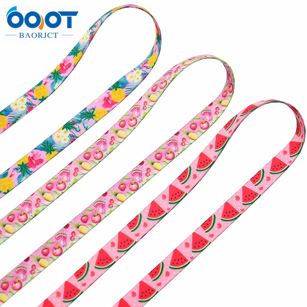 3/8 Inch Double-Sided Watermelon Fruit Thicken Ribbon 10 Yards DIY Handmade Dog Collar Leash Mobile Phone Chain Kettle Webbing