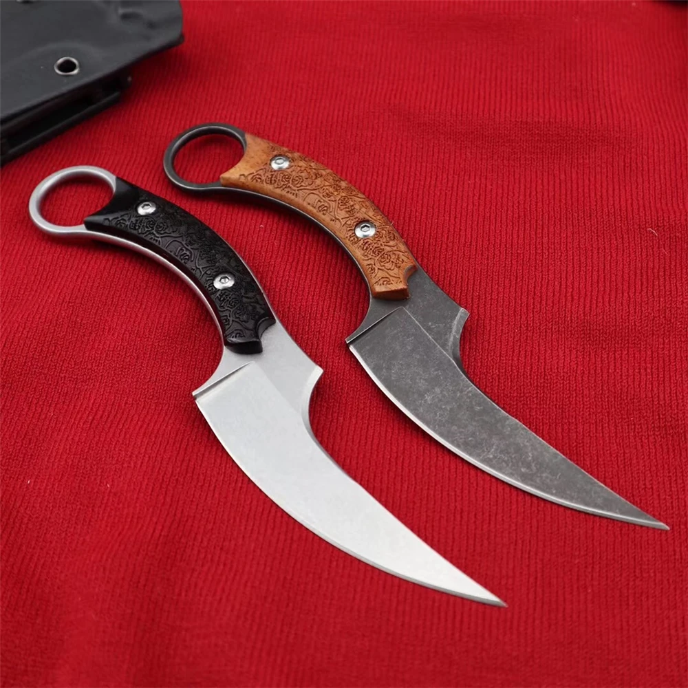 Chiến Thuật Cắm Trại Ngoài Trời Sinh Tồn Giải Cứu Knife Karambit CS GO Cố Định Dao Tiện Ích Cắt Săn Bắn Bộ Dao Bỏ Túi Di Động Chiến Đấu Dụng Cụ