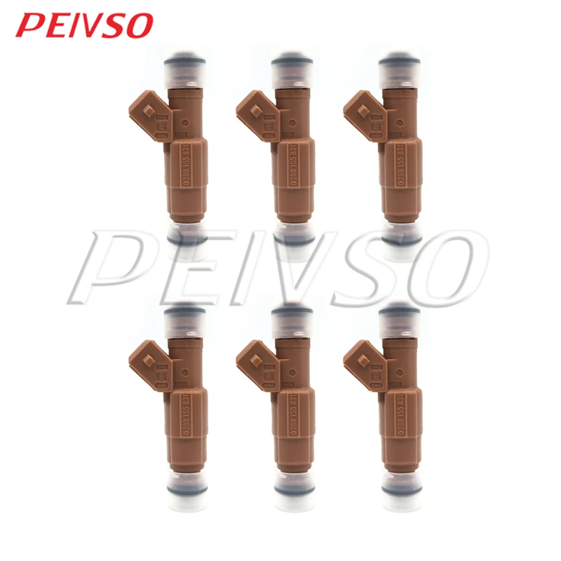 PEIVSO 6pcs 0280155831 9186340 Fuel Injector For VOLVO S80 1999~2005 2.9L L6 Turbocharged