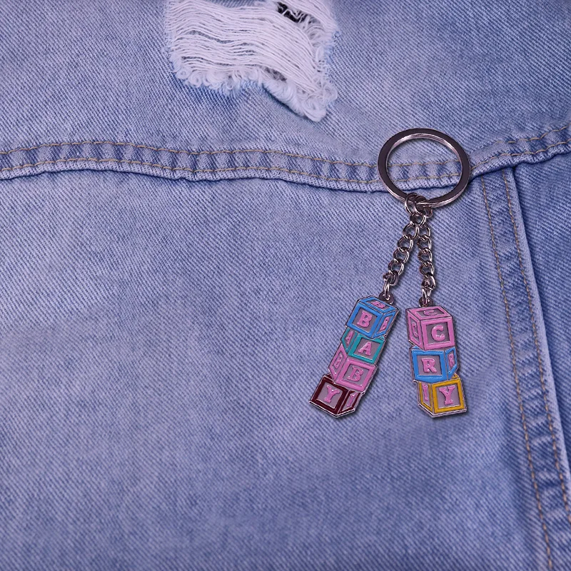 Melanie Martinez hot topic Blocks Logo Metal Key Ring Chain Spell it out for the cry babies in your life Keychain view 6