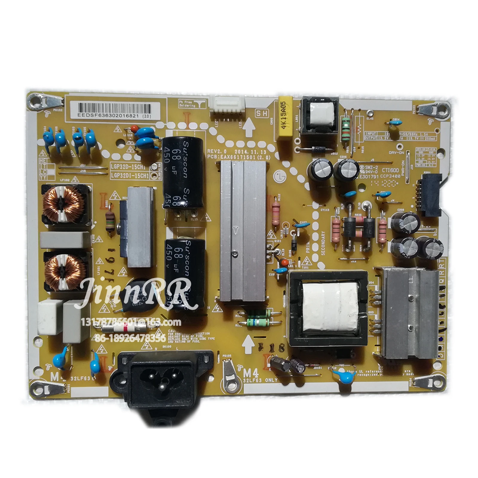LGP32D-15CH1 EAX66171501, buena prueba para LG 43LF5900-CA 32LF5600, placa de alimentación EAX66171501, Envío Gratis