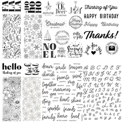 Clear Transparent Stamp Floral Trees Christmas Spider Web Slimline Snowflake DIY Scrapbooking Card Album Making Crafts Stencil