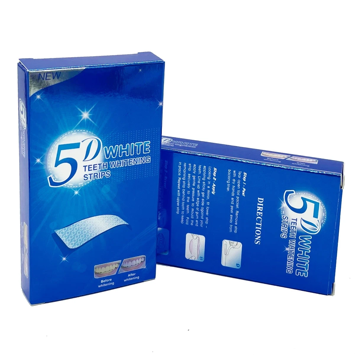 28Pcs/14Pair Gel Teeth Whitening Strips Oral Hygiene Care Double Elastic Teeth Strips Whitening Dental Bleaching Tools