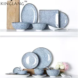 KINGLANG Japanese Ceramic Tableware China  Porcelain Plate Wholesale Bowl Restaurant Dish Plates