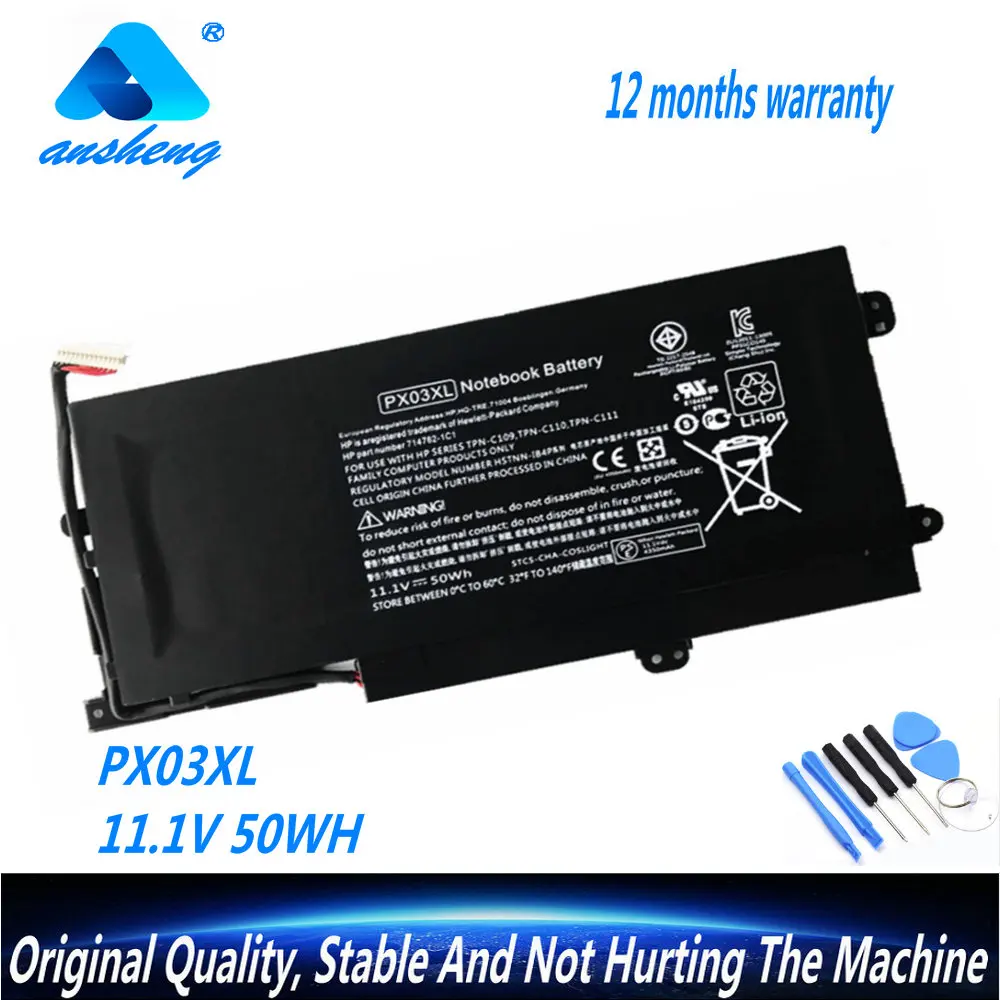 NEW PX03XL Laptop Battery For HP Envy 14 14-K010US 14-K027CL Sleekbook 715050-001 714762-271 714762-1C1 HSTNN-LB4P PX03