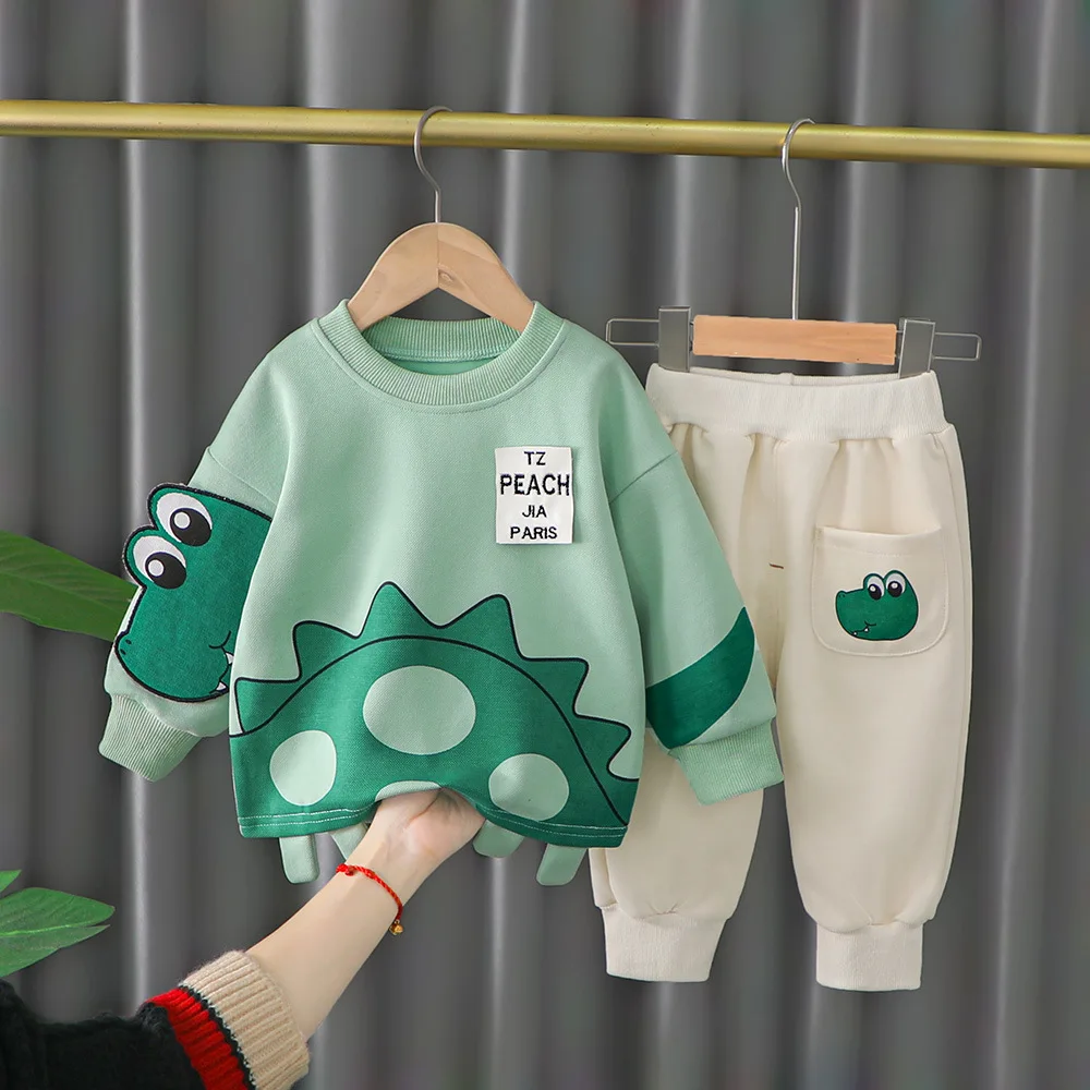 Children Clothing Baby Boy Sets 2022 New Spring Kids Boys Clothes Cartoon Top+Pants 2Pcs Sport Suit For Girls Clothes 1-4 Years