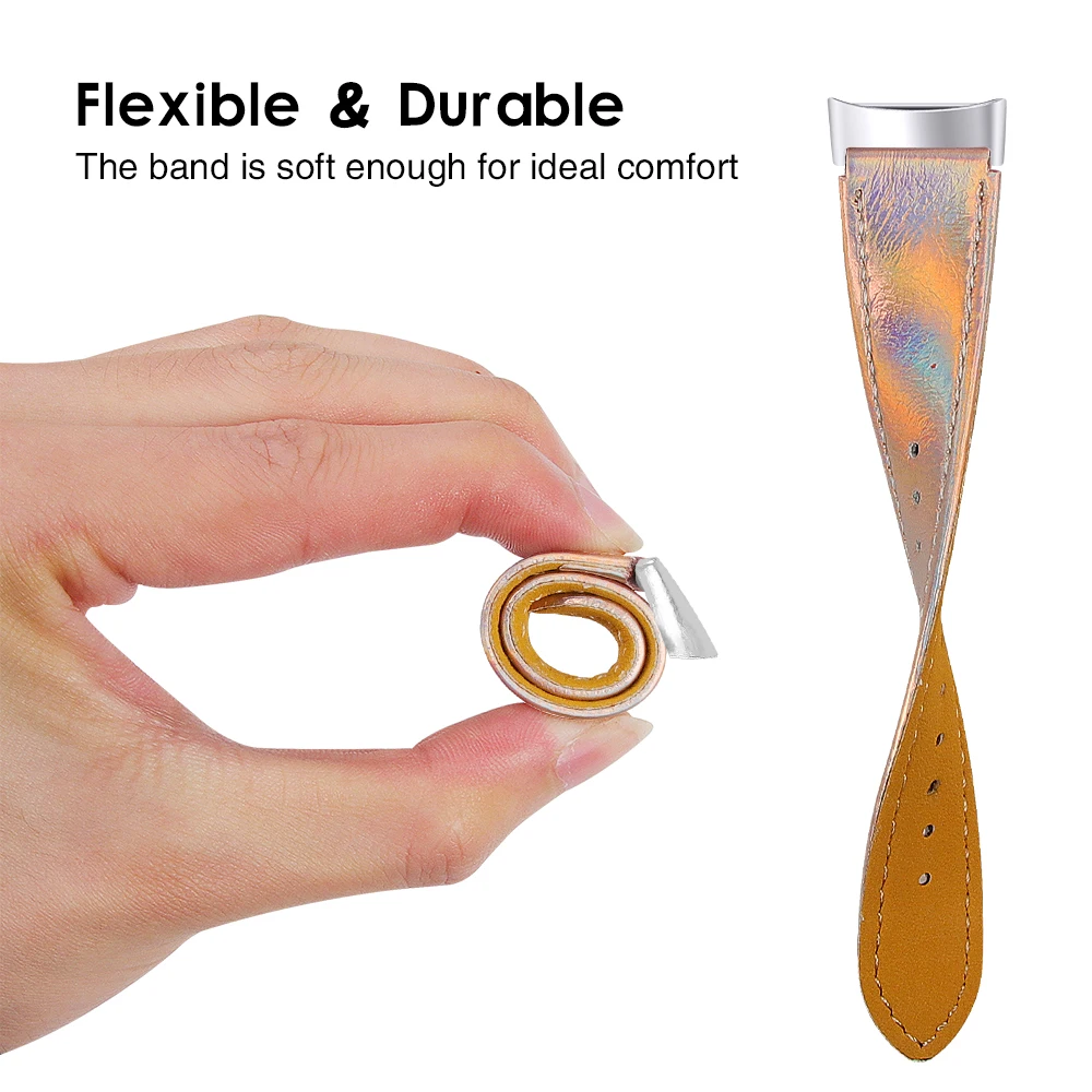 سوار جلد أصلي من Essidi للرجال والنساء ، حلقة سوار لشحن Fitbit 6 5 ، مشبك سوار ، جودة