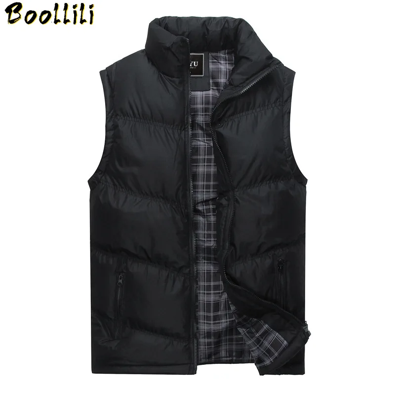 

Brand Mens New Jacket Sleeveless Vest Winter Fashion Casual Coats Male Cotton-Padded Men's Vest Men Thicken Waistcoat 4XL