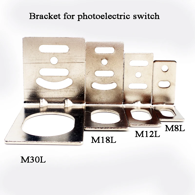 M18 M8 M12 Bracket Holder for photoelectric switch Photocell Beam sensor L type plank type